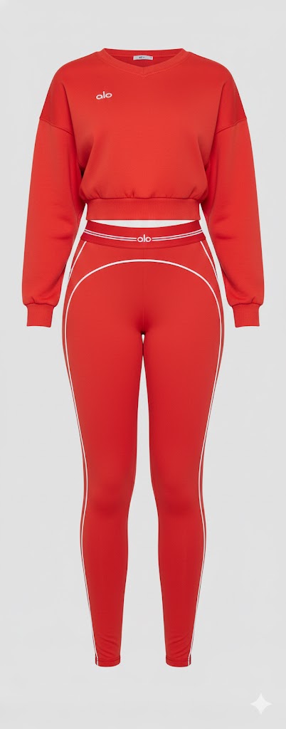 Conjunto Scarlet activo de cuello alto