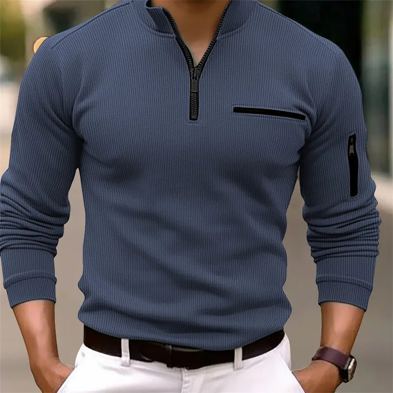 Polo de manga larga con cremallera