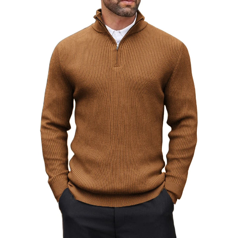 Henry Strickpullover mit Viertelreißverschluss
