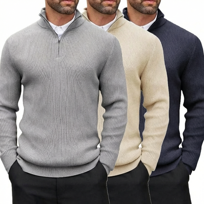 Henry Strickpullover mit Viertelreißverschluss