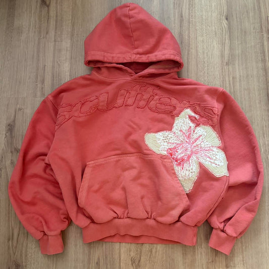 Korallenblumen-Hoodie