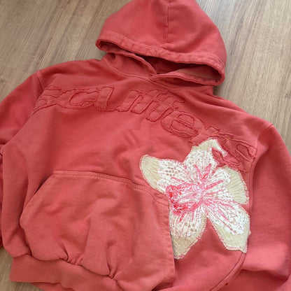 Coral Flower Hoodie
