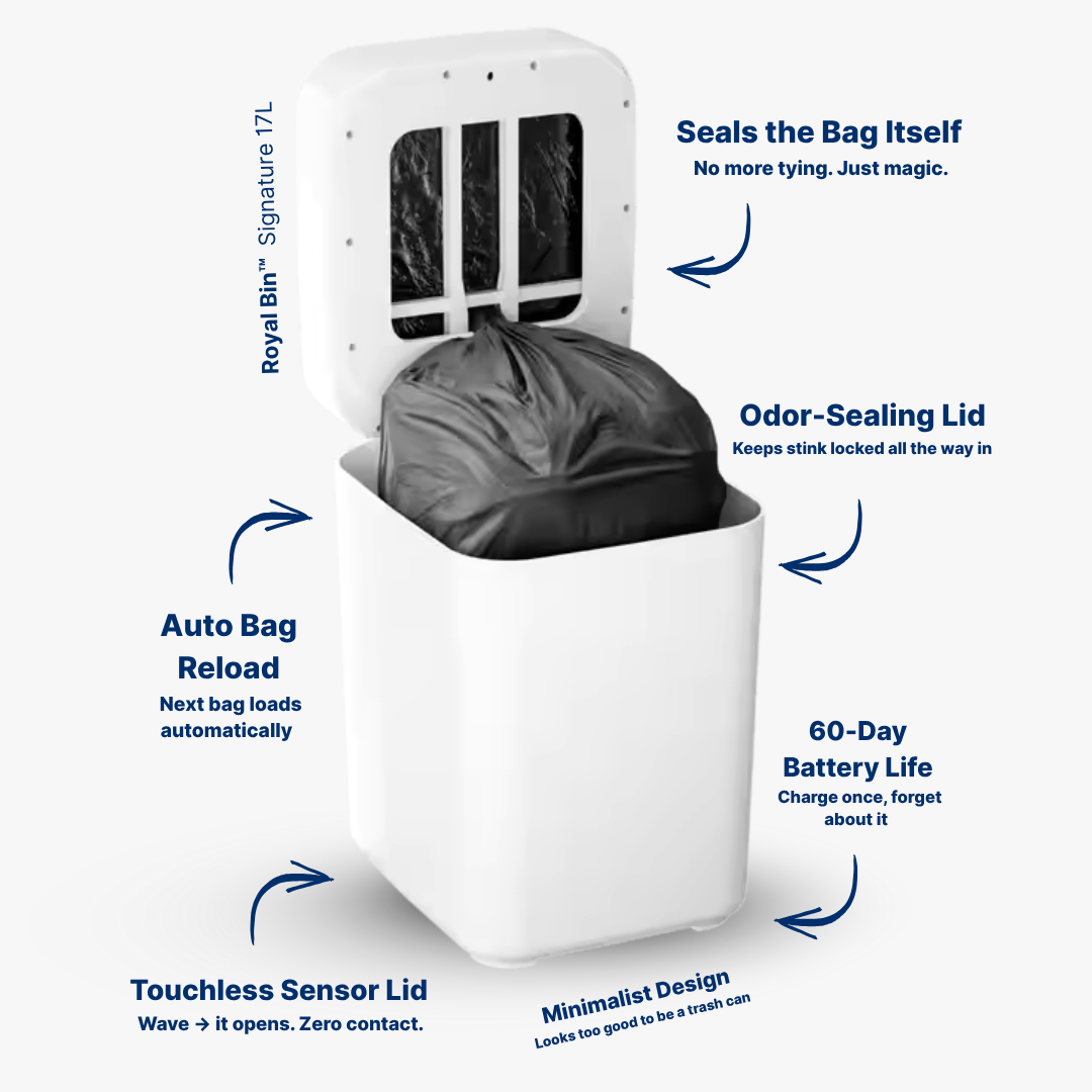RoyalBin™ Self-Sealing Smart Trash Can 17L