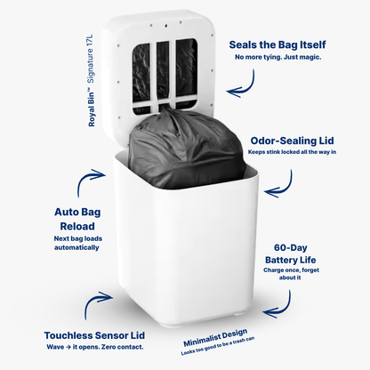 RoyalBin™ Self-Sealing Smart Trash Can 17L