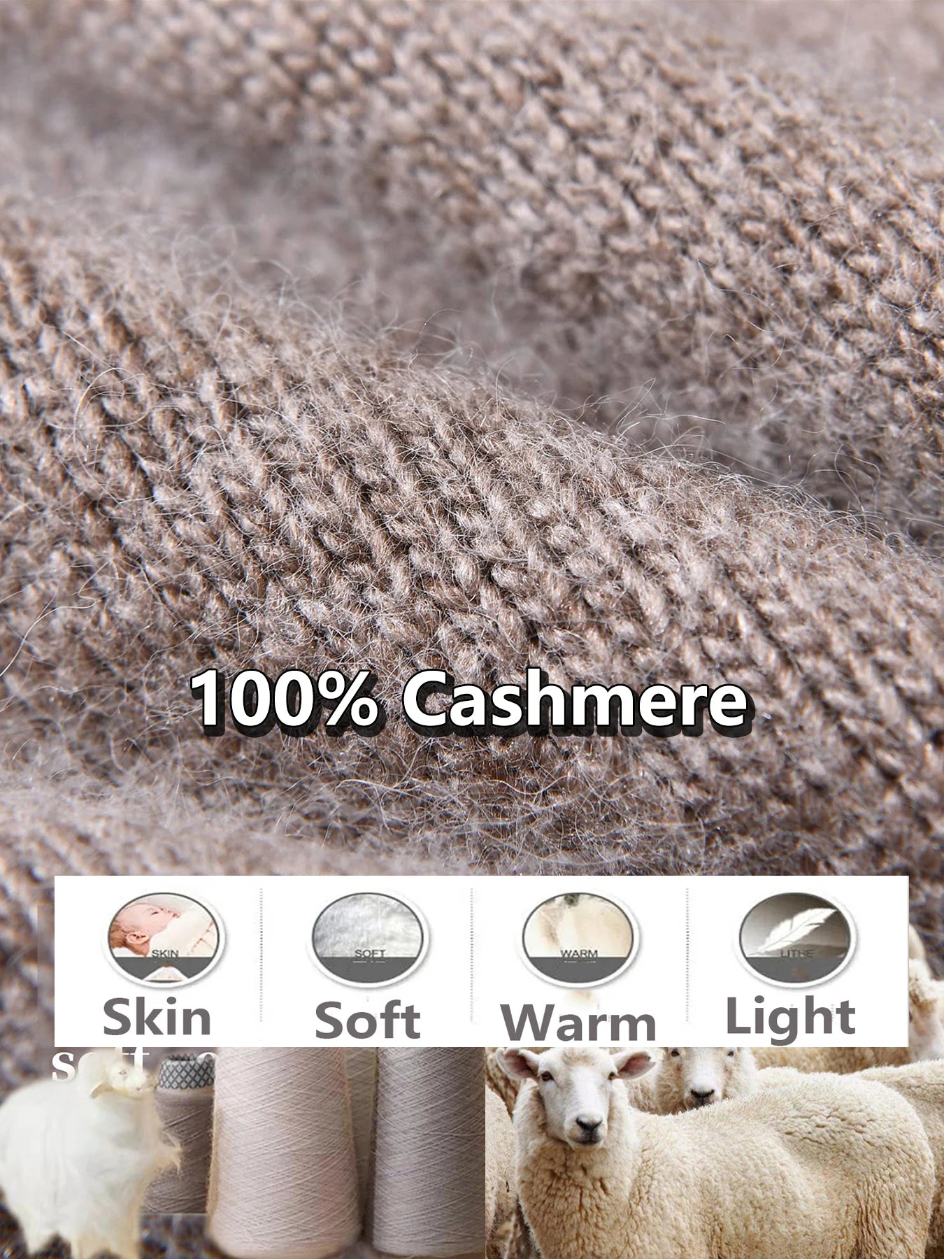 Gorro de punto de cachemira