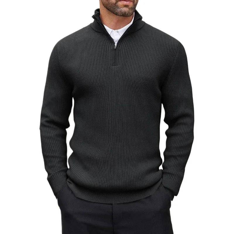 Henry Strickpullover mit Viertelreißverschluss