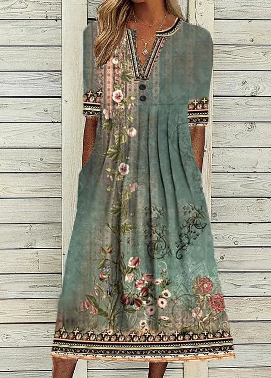 Elena Maxikleid mit Print