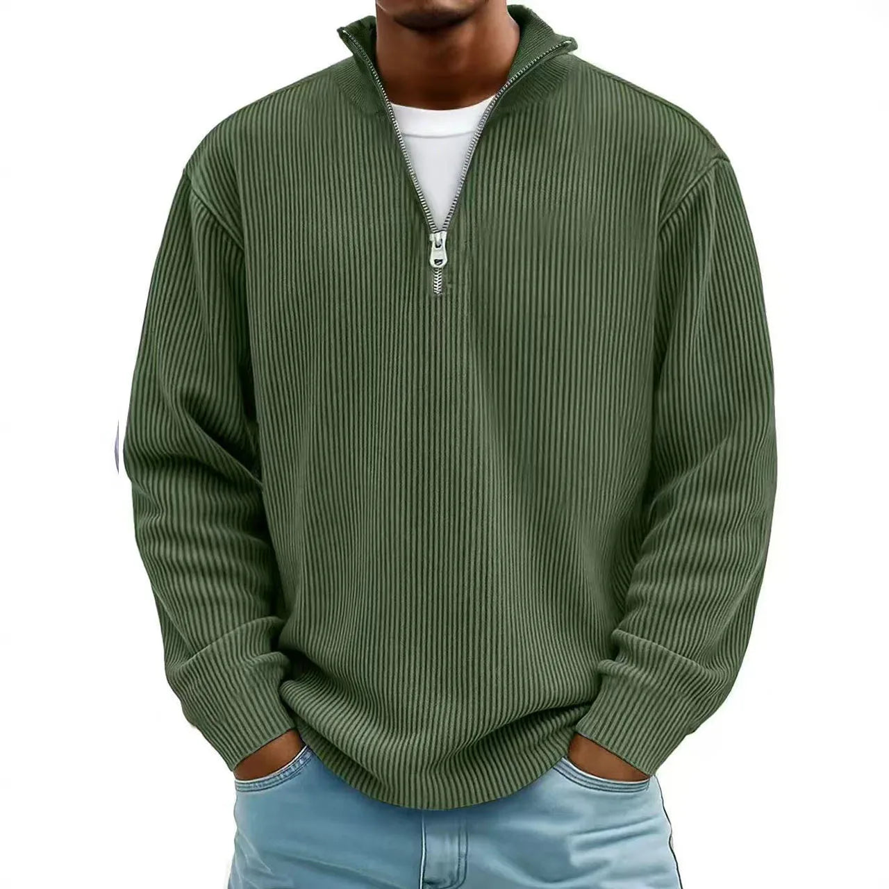 Henry Corduroy Half-Zip Sweater