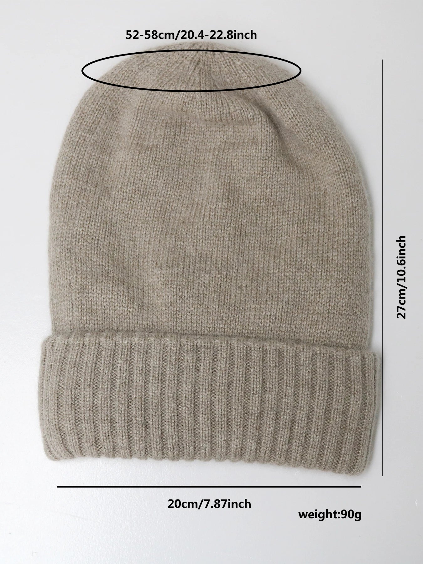 Gorro de punto de cachemira
