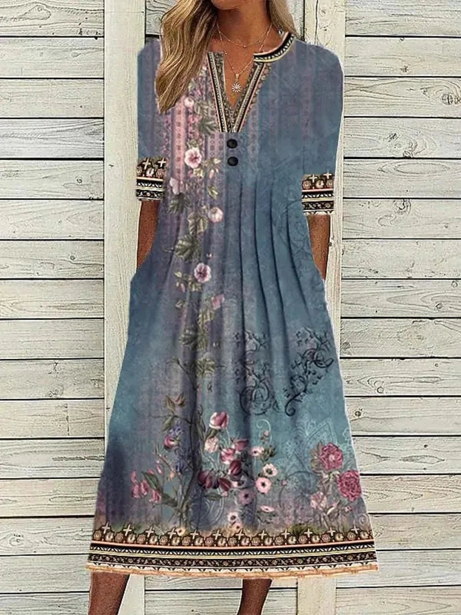 Elena Maxikleid mit Print