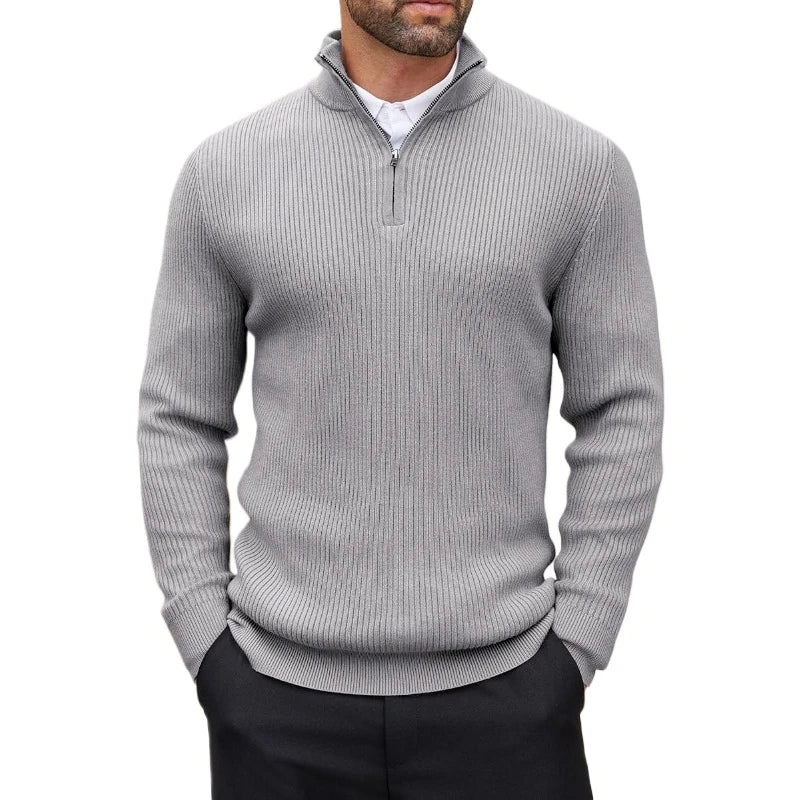 Henry Strickpullover mit Viertelreißverschluss