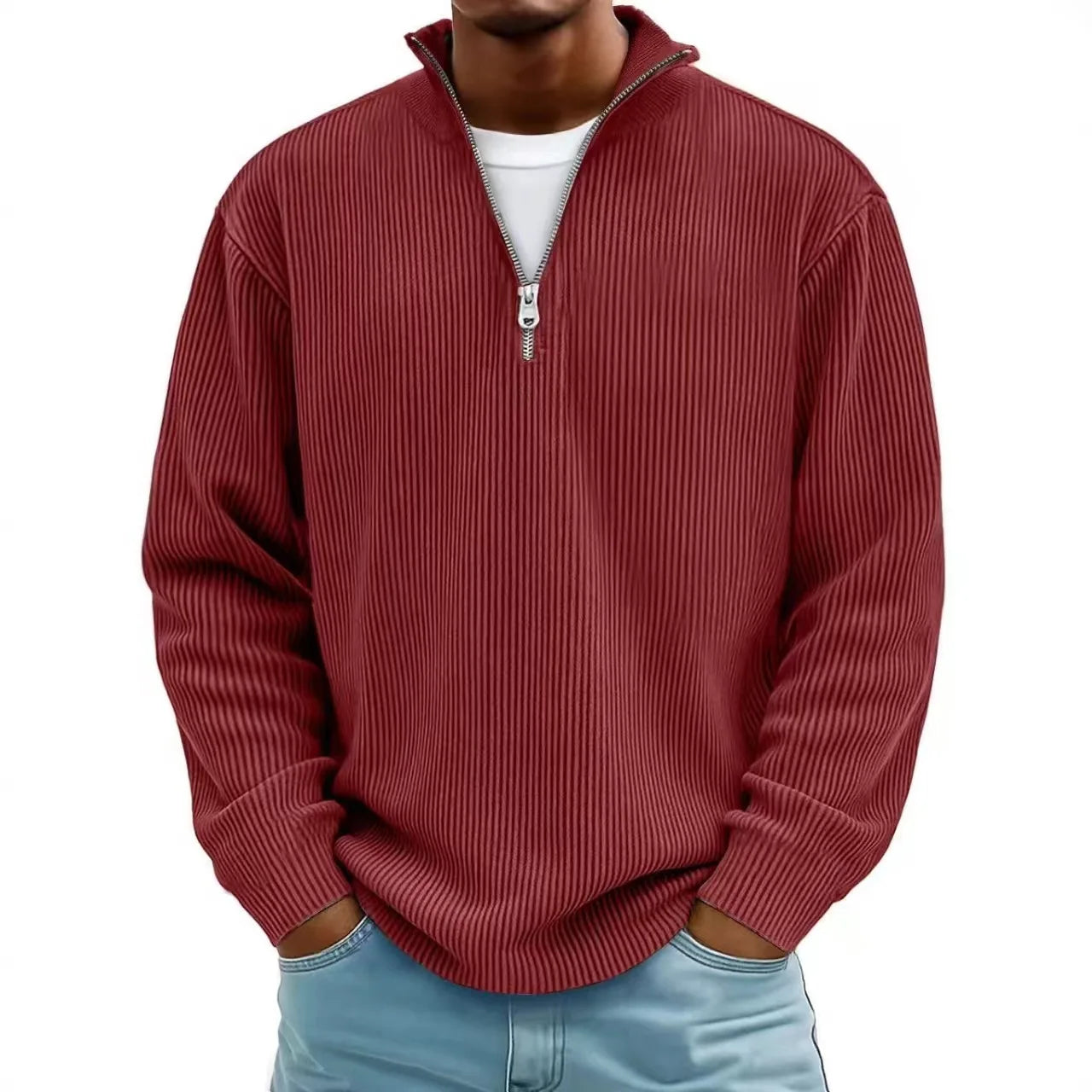 Henry Corduroy Half-Zip Sweater