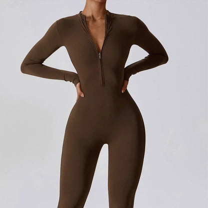 Ava Zip-Front Jumpsuit