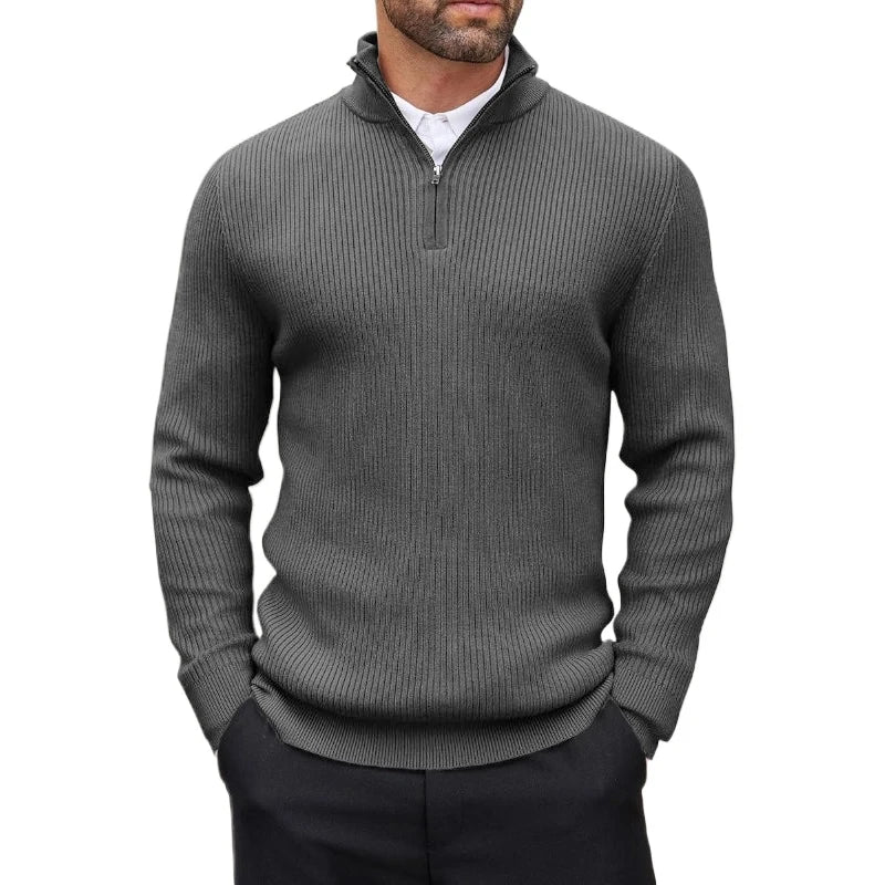 Henry Strickpullover mit Viertelreißverschluss