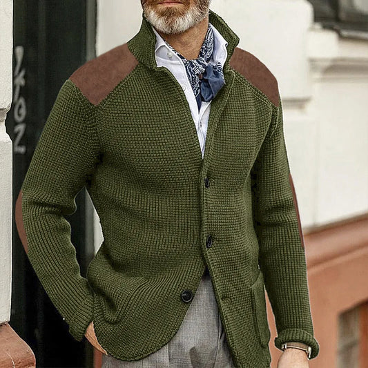 Strukturierter Strickpullover mit halbem Reißverschluss