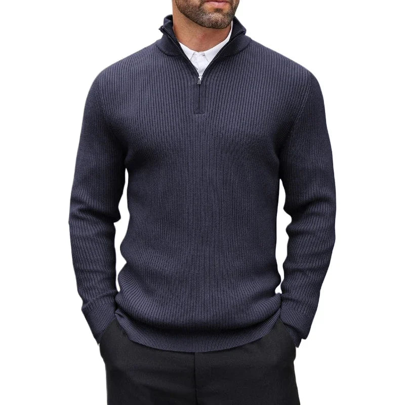 Henry Strickpullover mit Viertelreißverschluss