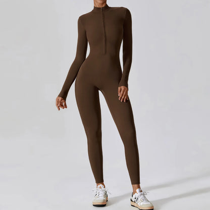Ava Zip-Front Jumpsuit