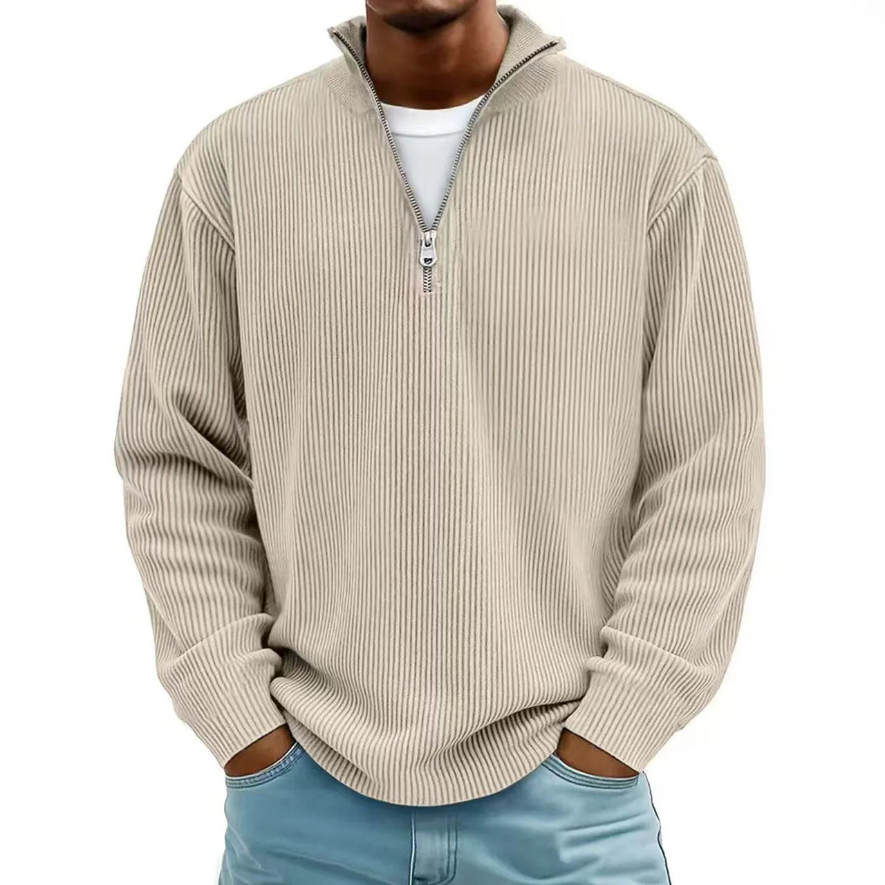 Henry Corduroy Half-Zip Sweater