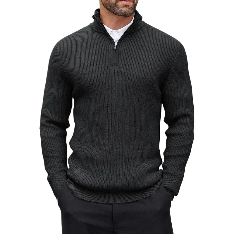 Henry Strickpullover mit Viertelreißverschluss