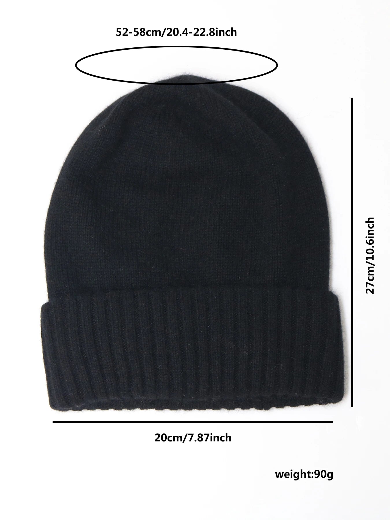 Gorro de punto de cachemira