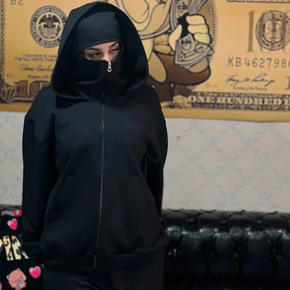 Sudadera con capucha y cremallera completa