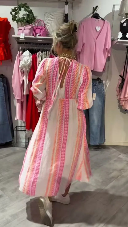 Vestido midi suave con estampado animal