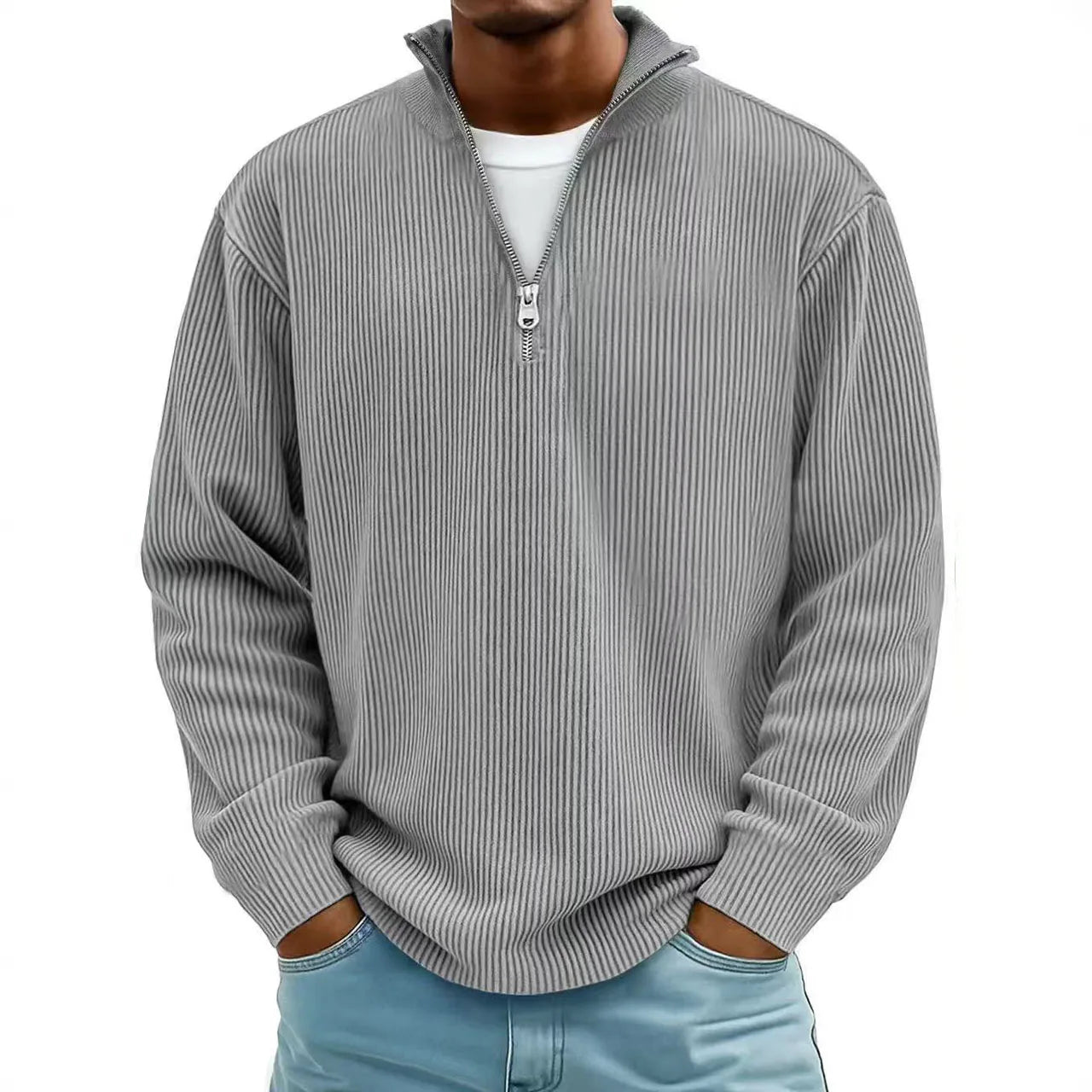 Henry Corduroy Half-Zip Sweater