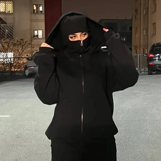 Kapuzenpullover mit durchgehendem Reißverschluss