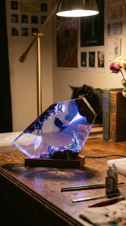 XavrinCrafts Limited Edition Goth Dragon Lamp